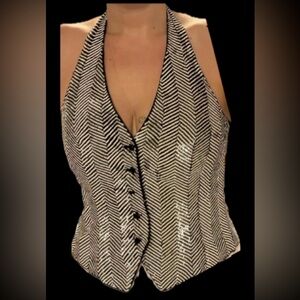 Ralph Lauren Halter Vest Herringbone Pattern NWT Size 8